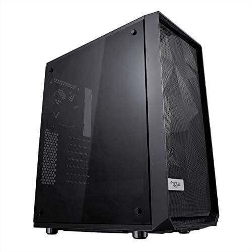 Image of Fractal Design Meshify C - Compact Computer Case - High Performance Airflow/Cooling - 2x Fans included - PSU Shroud - Modular interior - Water-cooling ready - USB3.0 - Tempered Glass - Blackout