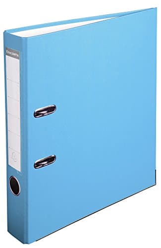 Image of Exacompta - Ref 915412B - PP Lever Arch File - 320 x 290mm in Size, Suitable for Storing A4 Documents, 50mm Spine, Reinforced Finger Pull & Bottom Edge - Light Blue