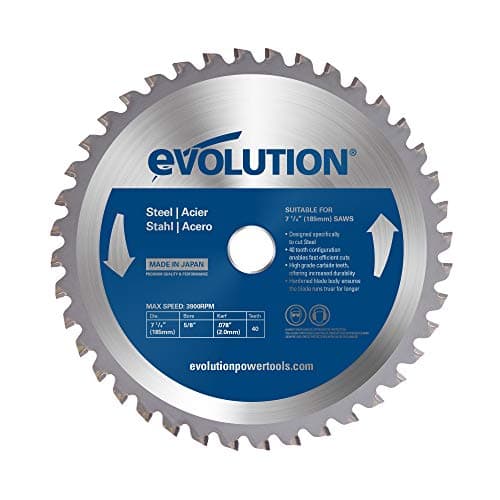 Image of Evolution Power Tools 185BLADEST Steel Cutting Saw Blade, 7-1/4-Inch x 40-Tooth