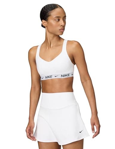 Image of Nike W Nk Df Indy High Support Bra, White/Stone Mauve/Black, FD1068-101, M