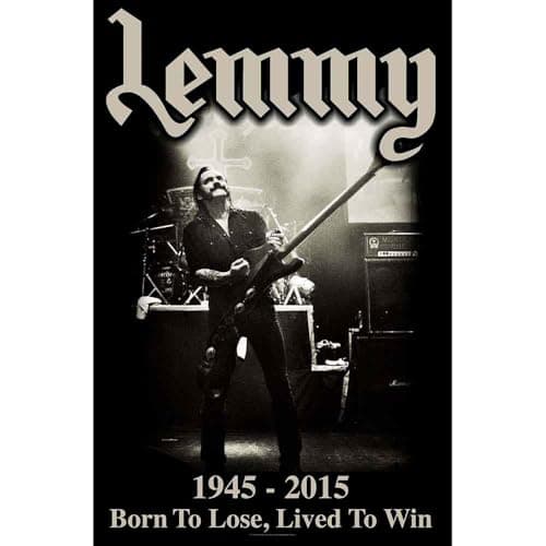 Image of Lemmy Poster Born to Lose Live to Win Official Textile Flag 70cm x 106cm One Size