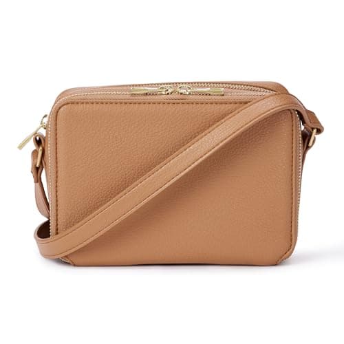 Image of Amazon Essentials Women's Crossbody Camera Bag, Tan, One Size
