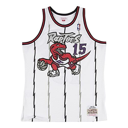Image of Mitchell & Ness Vince Carter 15 Replica Swingman NBA Jersey Toronto Raptors White HWC Basketball Trikot