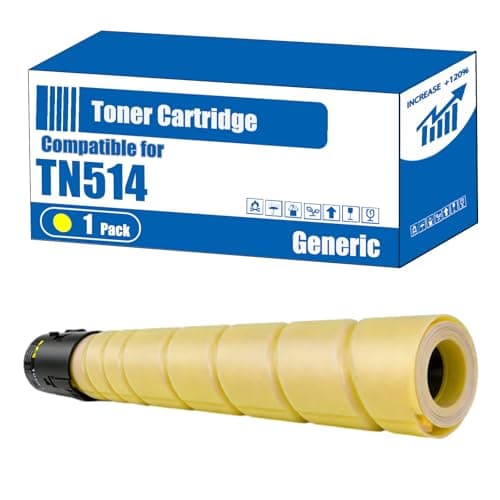 Image of TOEPPEX Compatible for Konica Minolta TN514 TN-514 Toner Cartridge Bizhub C658 C458 C558 Printers, High Yield 28000 Pages, Accurate Imaging Rich Colors (1 Pack Yellow)