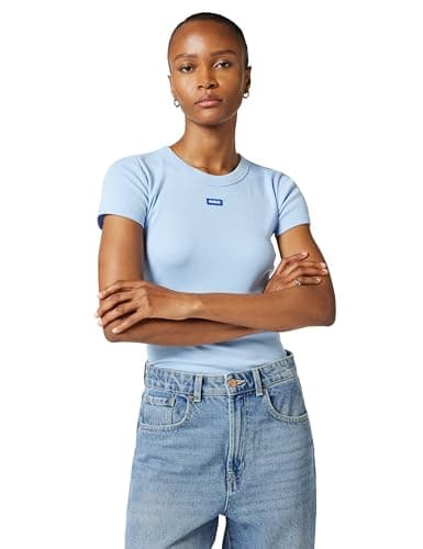 Image of Hugo Women's T-Shirt, Open Blue 477, M