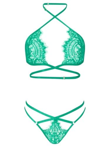 Image of Ann Summers Infinite Crotchless Set Green