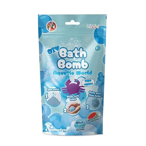 Image of Science4you Bath Bombs Blue Bag for Kids +6 – Bath Bombs Making Kit, Crab Educative Science Kits, Cosmetic Experiment, Stem Toys, Cosmetic Gift to Birthday, Christmas for Girls & Boys Age 6 7 8+