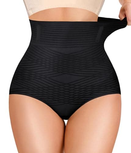 Image of Gotoly Women Tummy Control Knickers High Waist Shapewear Body Shaper Seamless Slimming Underwear Shaping Briefs Black