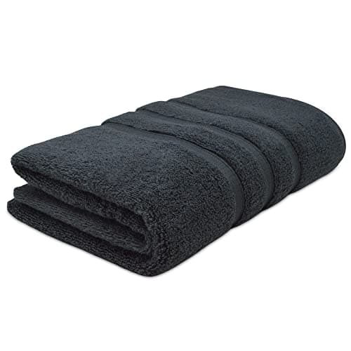 Image of Towelogy® Premium Bath Towels 100% Egyptian Cotton Zero Twist Super Soft & Highly Absorbent Bathroom Towel Tear Resistant Strength 70 x 120cm | OEKO-TEX CERTIFIED & Eco-friendly (Charcoal Grey, 1)