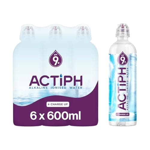 Image of Alkaline Ionised Spring Water pH9+ (6x 600ml) Purified with Electrolytes Clean and Smooth Taste ACTIPH Water