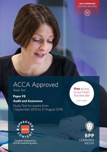 Image of ACCA F8 Audit and Assurance: Study Text