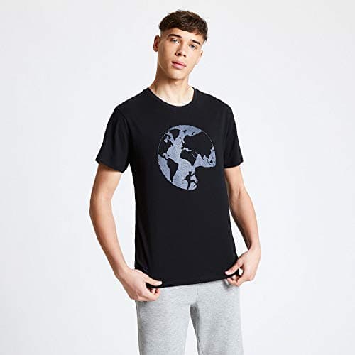 Image of Dare 2b Determine' Cotton Graphic Print Casual Short Sleeve T-Shirt T-Shirts/Polos/Vests - Black, XXX-Large