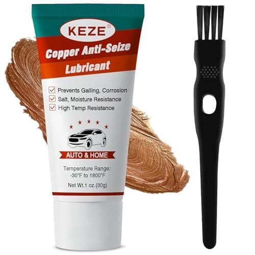 Image of KEZE Copper Anti Seize Thread Lubricant Grease Antiseize Compound Lubrication for Automotive Spark Plug Bolts and Nuts Prevent Rust and Corrosion High Temp Resistant 30g Each, 1-Pack