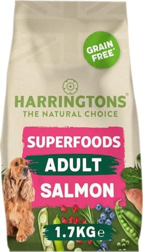 Image of Harringtons Superfoods Complete Grain Free Dry Adult Dog Food Salmon with Veg 1.7kg (Pack of 4) - Made with All Natural Ingredients (Packaging may vary)