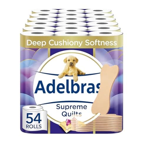 Image of Andrex Toilet Roll - Supreme Quilted Toilet Paper, 54 Toilet Rolls