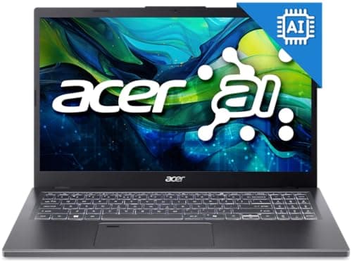 Image of Acer Aspire 15 A15-61M 15.6-Inch Laptop (AMD Ryzen 7 8840HS, 16GB RAM, 1TB SSD, AMD Radeon 780M Graphics, Backlit Keyboard, Windows 11) - Steel Gray