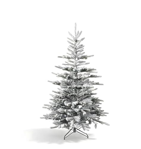 Image of 5FT Californian Pine Snow Covered Green 356 Tips Bushy Artificial Plain Christmas Tree Holiday Deluxe Xmas Festive Home Decorations