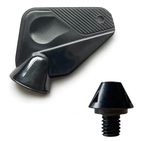 Image of Stud replacement tool for 6mm Adidas studs. Durable stud key with metal teeth compatible with Adidas Football & Rugby Boots inc Predator F50. M6 stud removal (Stud tool + 8mm conical stud, black)