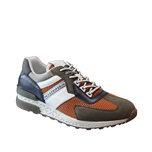 Image of TOP STAKA Men's Comfortable Athletic Fashion Causal Low-Top Trainers Running Gym Exercise Work Out Green Orange