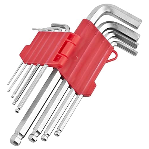 Image of TekBox Allen Key Hex Extra Long Ball End Metric Wrench Hex Set 1.5-10mm 9 Pieces