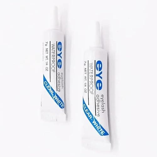 Image of Pack of 2 Eyelash Glue - Strip Lash Adhesive, Strong Waterproof Clear Lash Glue for False Eyelashes and Strip Lashes, 7g Each - Ideal for Professional Salon and Home Use