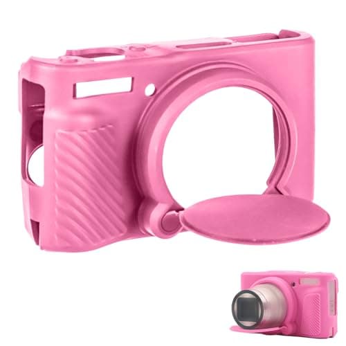 Image of Silicone Case for Canon SX730/SX740 - Lightweight Slim Camera Skin Cover with Detachable Lens Cover (Pink)