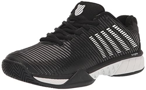 Image of K-Swiss Men's Hypercourt Express 2 Tennis Shoe (Black/White/Highrise, 8.5)