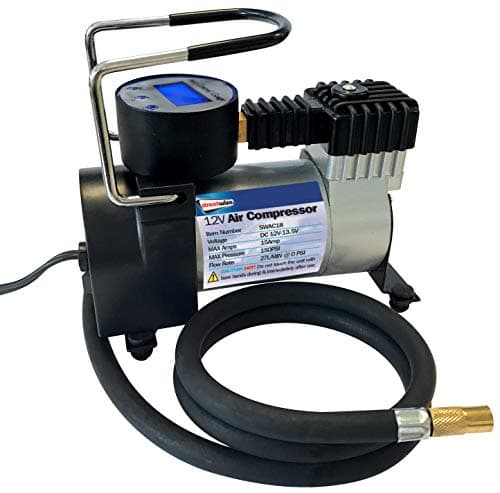 Image of Streetwize - Automatic Cut Off Mistral Metal Air Compressor - 12V - Tyre Inflator, Analogue Pressure Gauge (SWAC18)