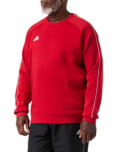 Image of Adidas Men's Core 18 Sweatshirt, Power Red/White, Small