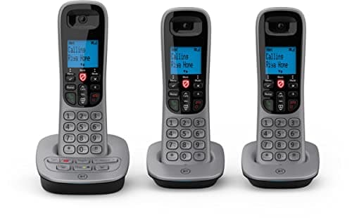 Image of BT 7660 Cordless Landline House Phone, Nuisance Call Blocker, Call Block Button, Answer Machine, Trio Handset Pack