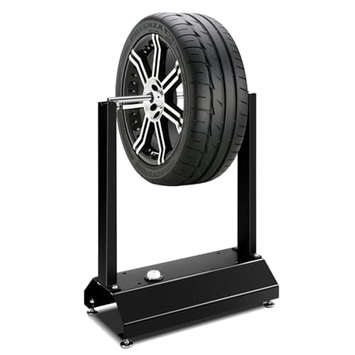 Image of HOMFME Motorcycle Wheel Balancer, Bicycle Wheel Lifting Balance Stand with Adjustable Centering Cones, Rim Tire Balancing Rack Bike Tire Wheel Maintenance Stand, 41 x 22 x 51cm