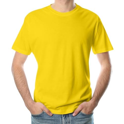 Image of Men T Shirt (UK, Alpha, S, Regular, Regular, Yellow)