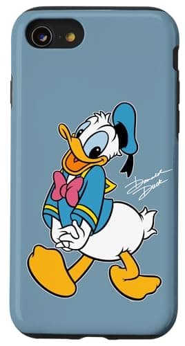 Image of Disney Donald Duck Retro Character Silly Pose Trip Matching Case for iPhone SE (2020) / 7 / 8