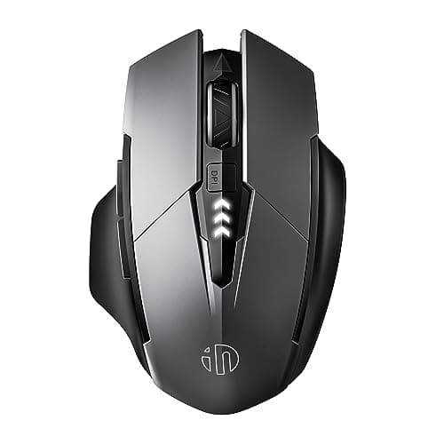 Image of INPHIC Bluetooth Mouse, Multi-Device Silent Bluetooth Wireless Mouse (Tri-Mode: BT 5.0/4.0+2.4G), 2400DPI Portable Rechargeable Mouse for Laptop PC Computer Mac, Gray