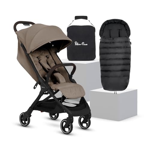 Image of Silver Cross - Clic 2 Compact Stroller, Travel Bag & Footmuff - Travel Stroller for Life On The Go - Foldable & Lightweight - Suitable from Birth to 4 Years - Cobble