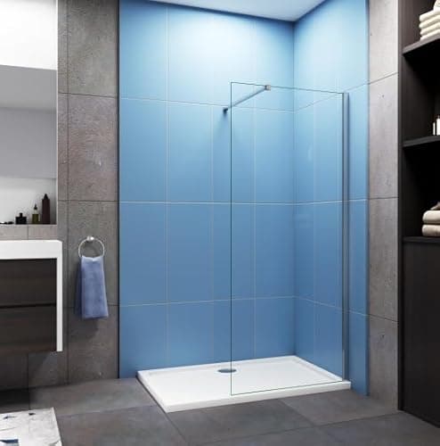 Image of Sky Bathroom 1100x1900mm Walk in Wet Room Shower Screen Easy Clean Glass 8mm Panel