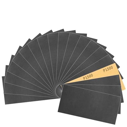 Image of Sruhrak 30 Pieces Sandpaper 9.3 x 23 cm Waterproof Sanding Paper 1500 Grits Sanding Sheets Set for Wood Metal Automotive Plastic Surface Preparation