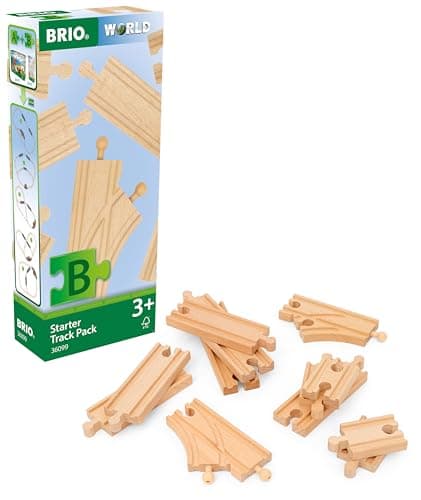 Image of BRIO World Starter Wooden Railway Train Track Pack for Kids Age 3 Years Up - Accessories & Add Ons