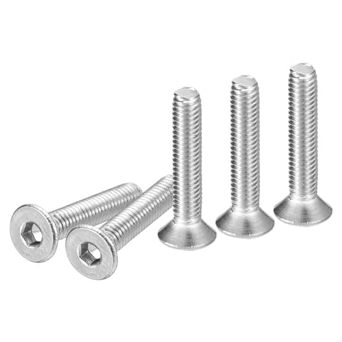 Image of DTGN M3-0.5 x 16mm Flat Head Socket Cap Screws, 40 Pack 304 Stainless Steel Hex Socket Flat Head Screws, Full Thread, Countersunk Bolts