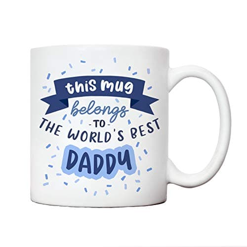 Image of Presents for daddy | Worlds best mug present from son or daughter | happy first fathers day birthday Christmas cup gift | great daddies coffee cups | dad daddy’s stuff him gifts uk