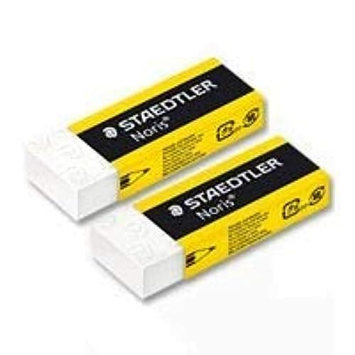 Image of STAEDTLER NORIS Plastic Rubber Eraser Pack of 2
