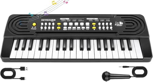Image of m zimoon 37 Key Upgrade Piano for Kids Music Toys for 3+ Year Old Electronic Keyboard Piano for Kids Beginners Educational Toys for 3 4 5 6 7 8 Year Old Boys Girls Gifts Ages 3-8
