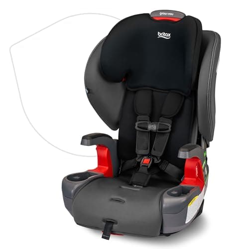 Image of Britax Grow with You Harness-2-Booster Car Seat, 2-in-1 High Back Booster, Quick-Adjust 5-Point Harness, Mod Black