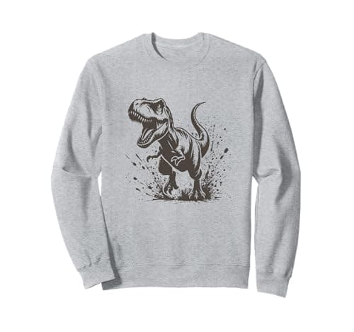 Image of #snirt Dinosaur T-Shirt Dino Hoody T-Rex Motif Cushion Dino Sweatshirt