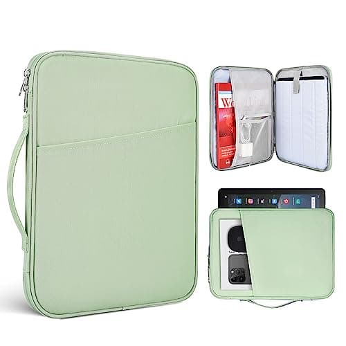 Image of 9-11 Inch Tablet Sleeve Case for 2023 Amazon Fire Max 11 Inch/Fire HD 10 Plus & Fire HD 10 Plus Kids Pro 10.1", 11-Inch iPad Pro M4 / Air 11 M3 M2 2025 2024/iPad 11th Tablet Carrying Bag(Green)