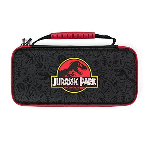 Image of Numskull Official Jurassic Park Hard Shell Travel Case for Nintendo Switch and OLED Model 2021, Fits 10 Games and Accessories