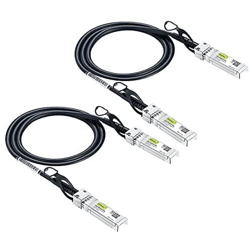 Image of 10Gtek [2 Pack SFP+ DAC Twinax Cable 0.5m(1.65ft), 10G Direct Attach Copper Patch Passive Cable for Cisco, Ubiquiti UniFi, TP-Link, Netgear, D-Link, Zyxel, Mikrotik and More