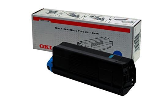 Image of Oki Colour Laser Toner Printer Cartridge C6 42127407 Cyan Blue C5100N C5100 C5200 C5300 C5400