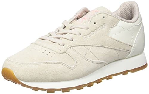 Image of Reebok Classic Leather EB, Womens Trainers, Beige (Sand Stone/Chalk/Sour Melon-Gum), 4 (37 EU)