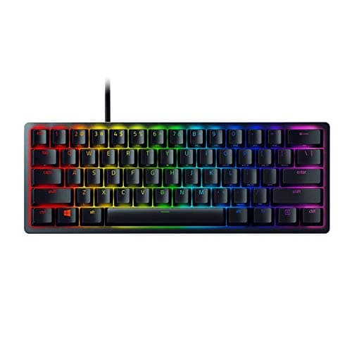 Image of Razer Huntsman Mini 60 Percent Wired Optical Clicky Switch Gaming Keyboard with Chroma RGB Backlighting, PBT Keycaps, Mechanical Keyboards for PC Gaming Computer - Classic Black (Renewed)